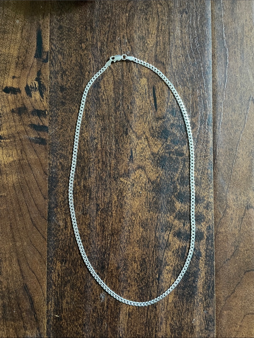 Sterling Silver Classic Cuban Link Necklace - Silver